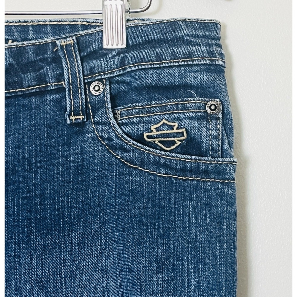 Harley Davidson Jeans Women's 14 Blue Bootcut Fit‎ Motorcycle Biker Vintage Y2K - Picture 3 of 9